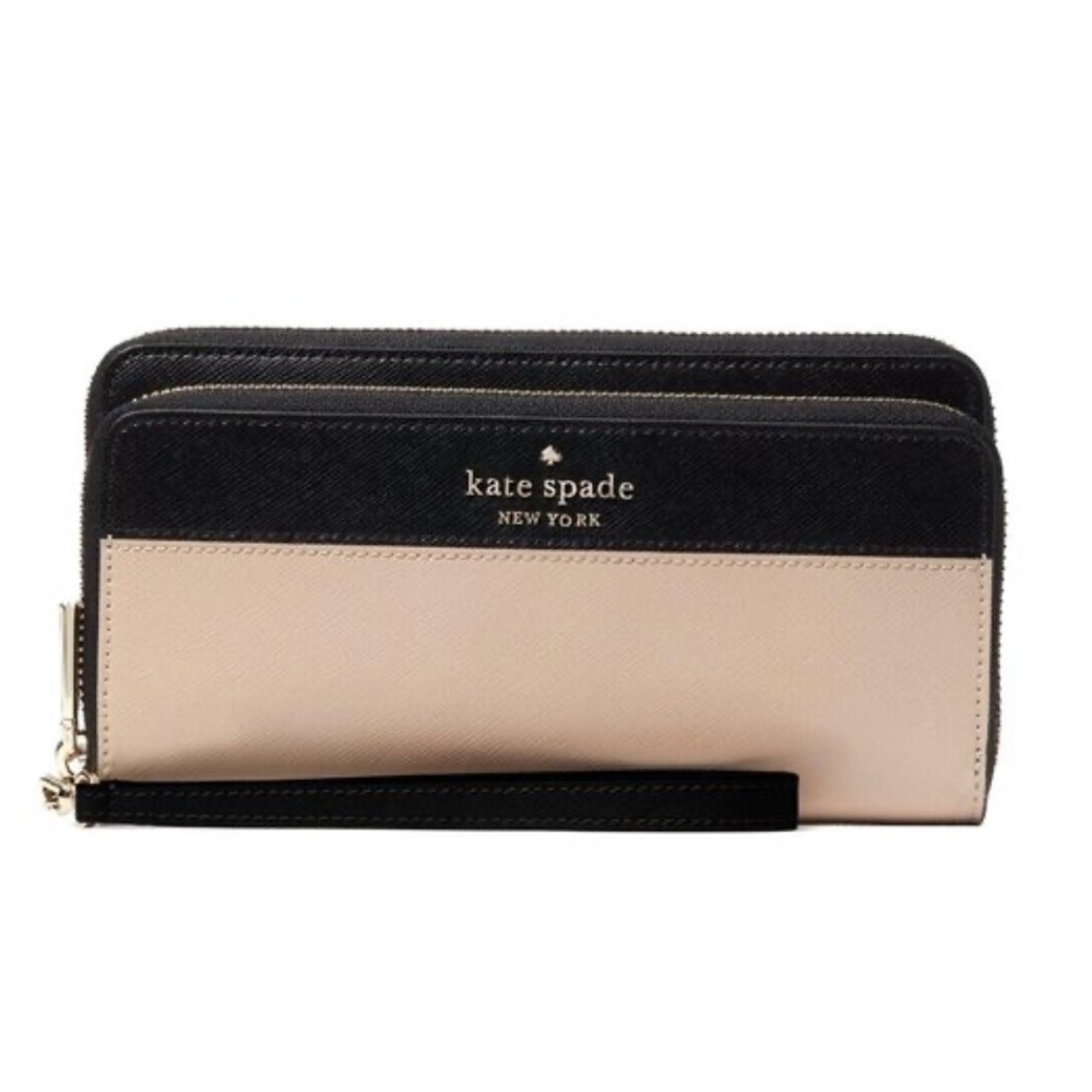 Kate Spade Staci Large Carryall Wristlet Clutch Wallet Color Block
